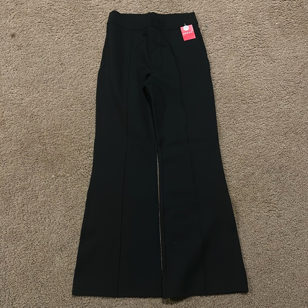 Spanx petite hi rise flare classic black